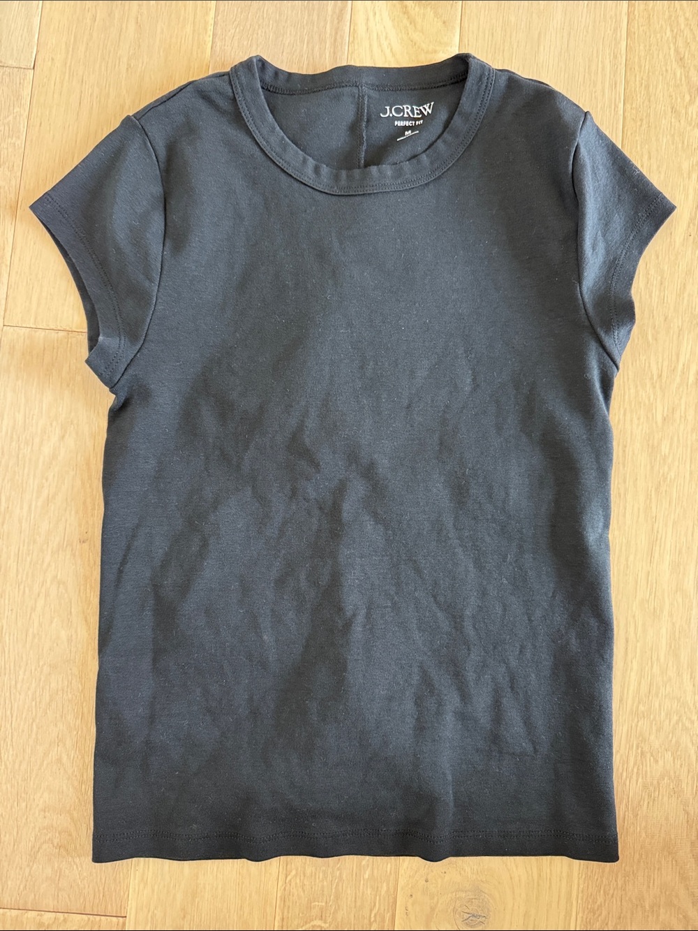 J. Crew women’s perfect fit Black Crewneck Tee size Medium